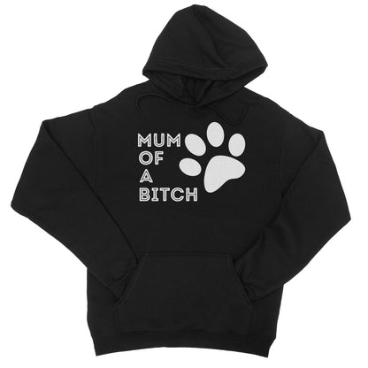 mum of a bitch hoodie black