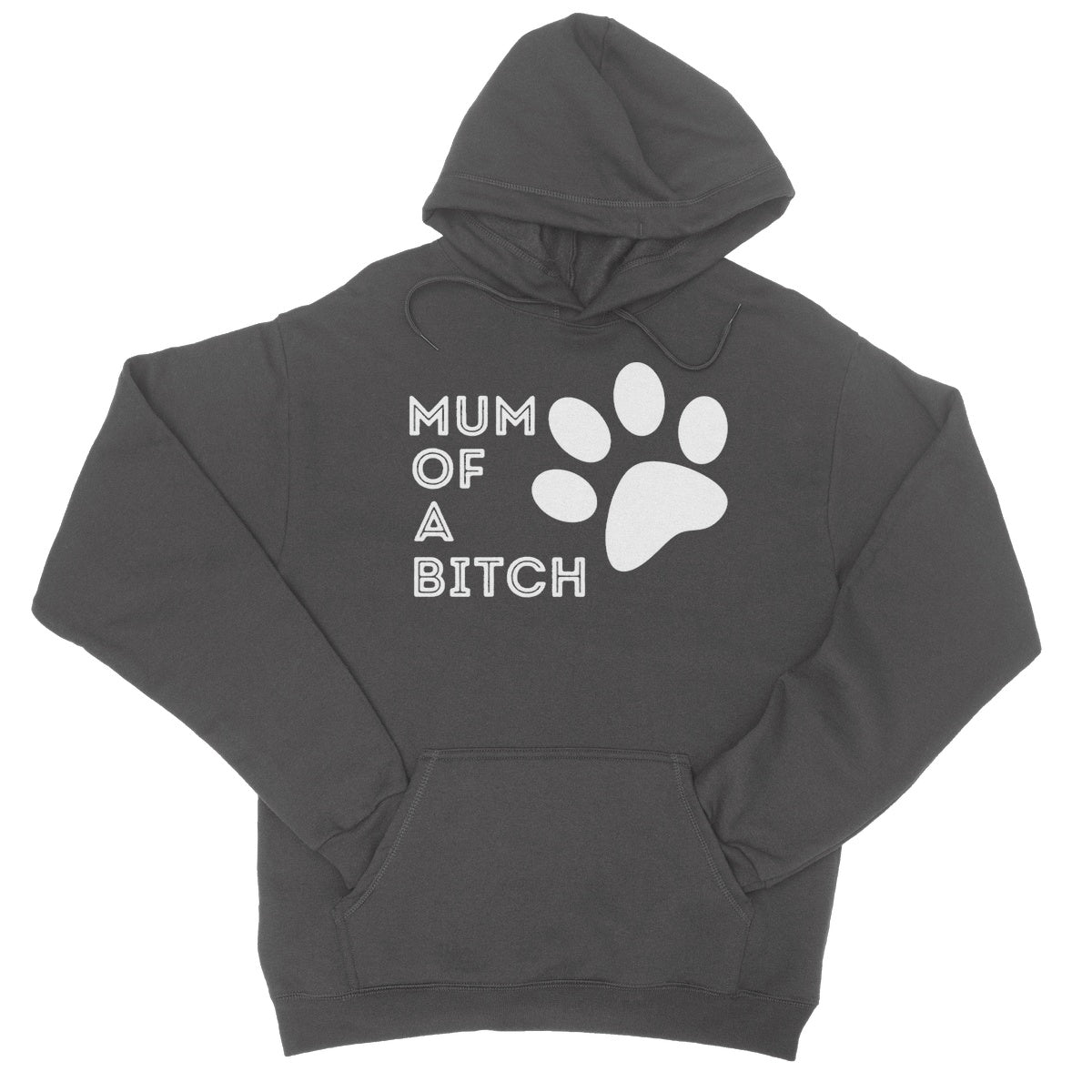 mum of a bitch hoodie grey