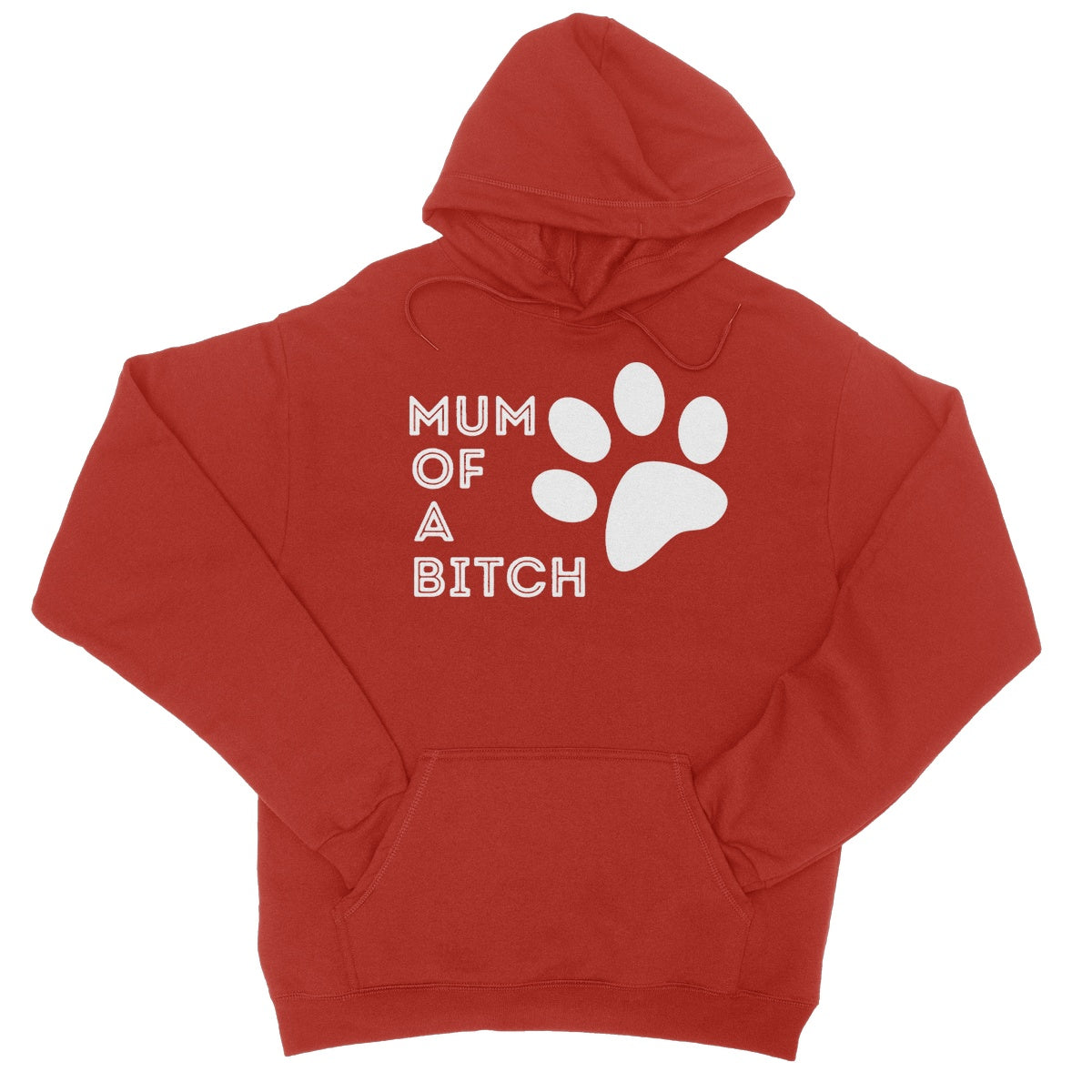 mum of a bitch hoodie red