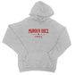 murder docs and chill hoodie light grey