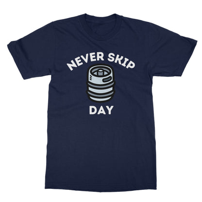 never skip keg day t shirt navy