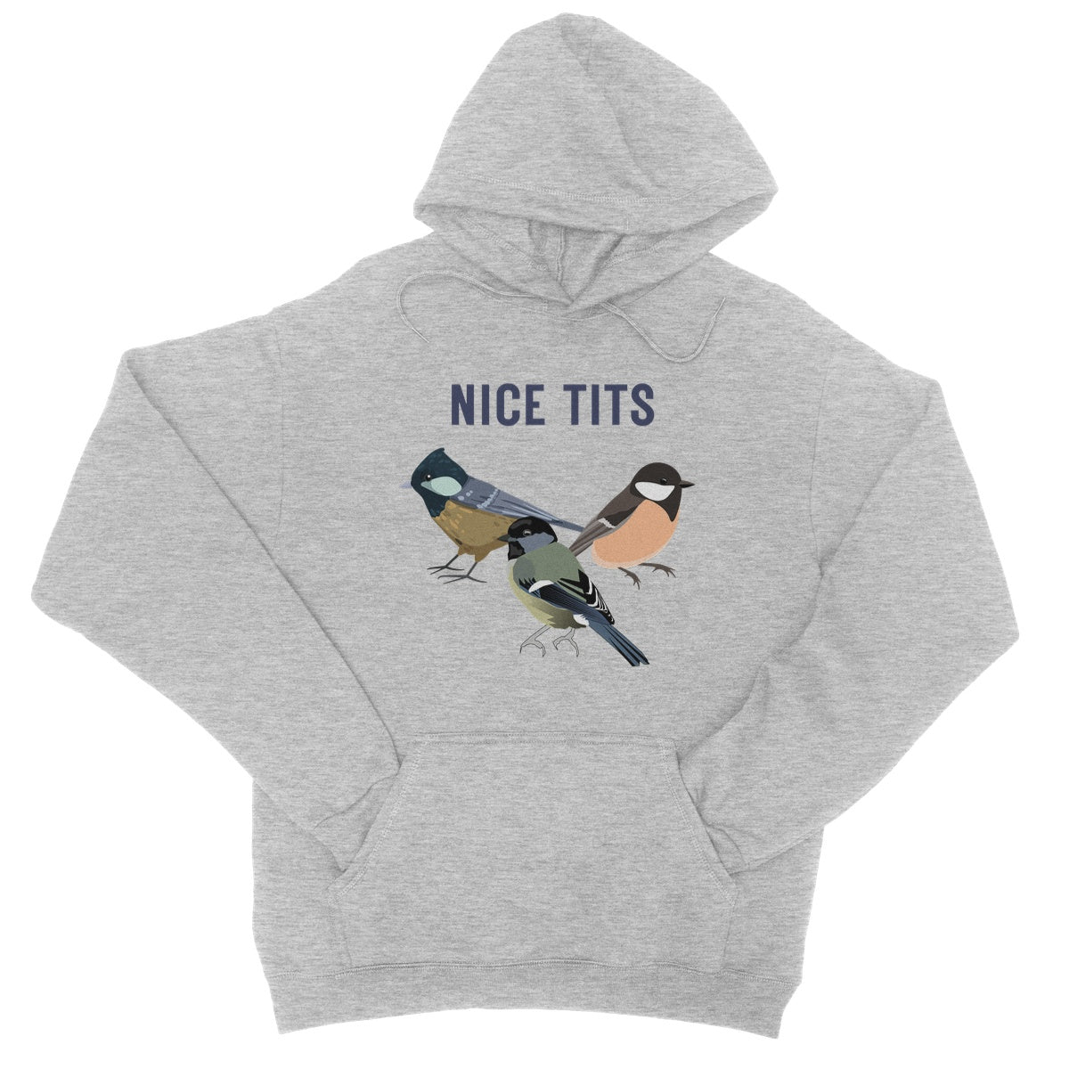 nice tits hoodie grey