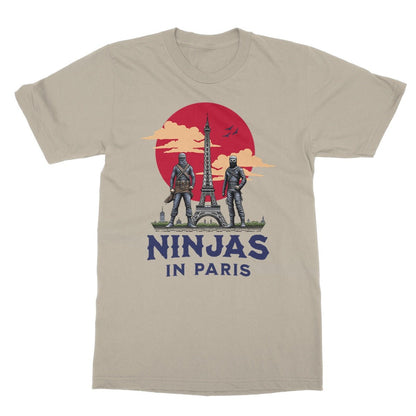 Ninjas In Paris T-Shirt - Sand - Funny T-Shirt