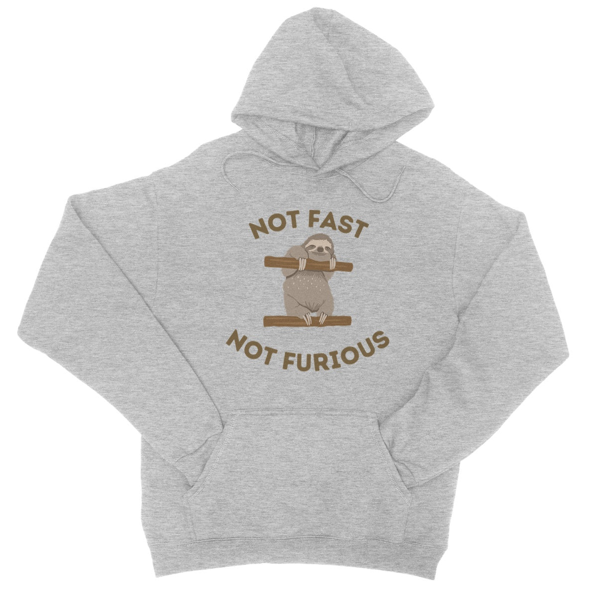 not fast not furious hoodie light grey