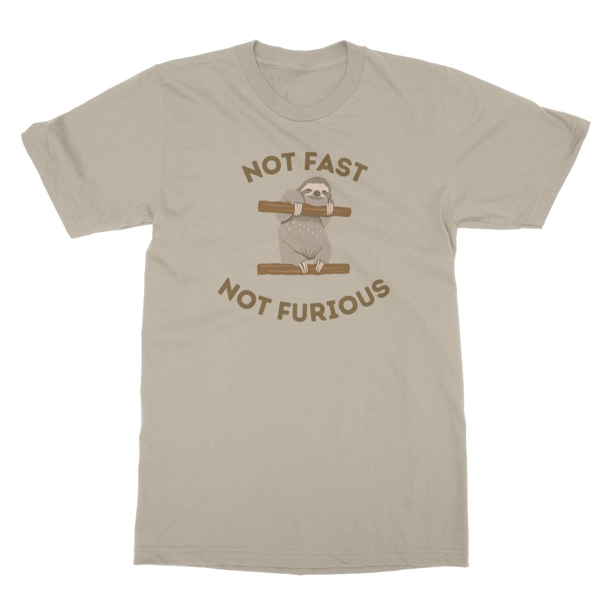 not fast not furious t shirt beige