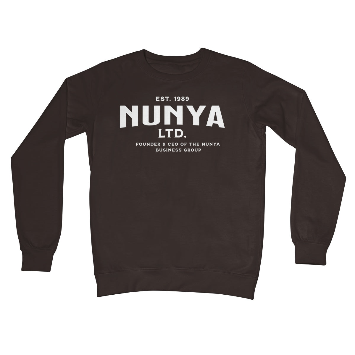 nunya business jumper brown