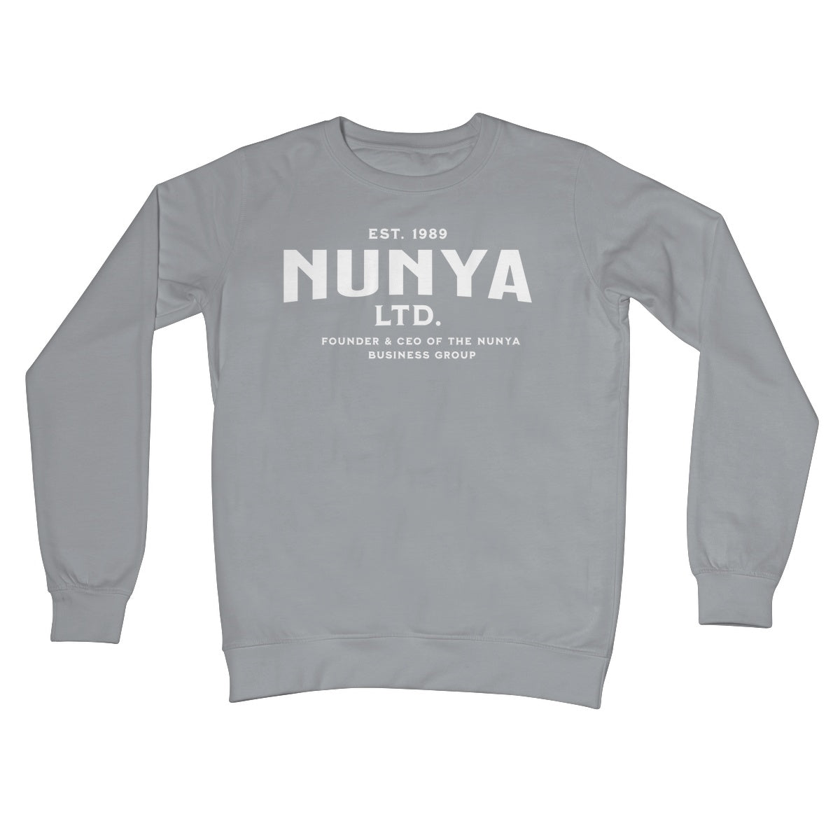 nunya business jumper grey