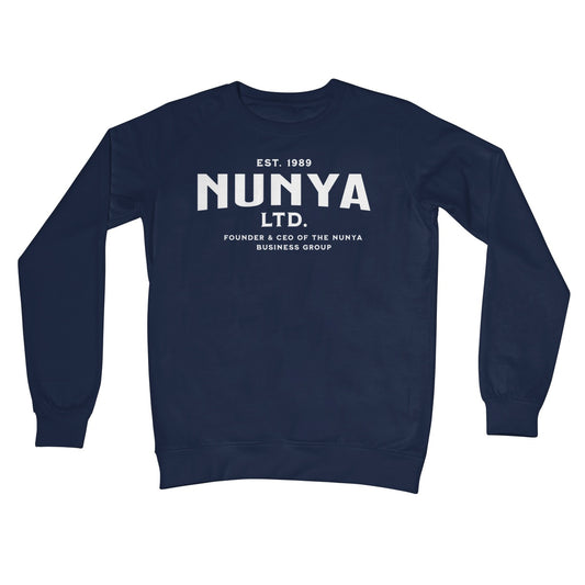 nunya business jumper navy