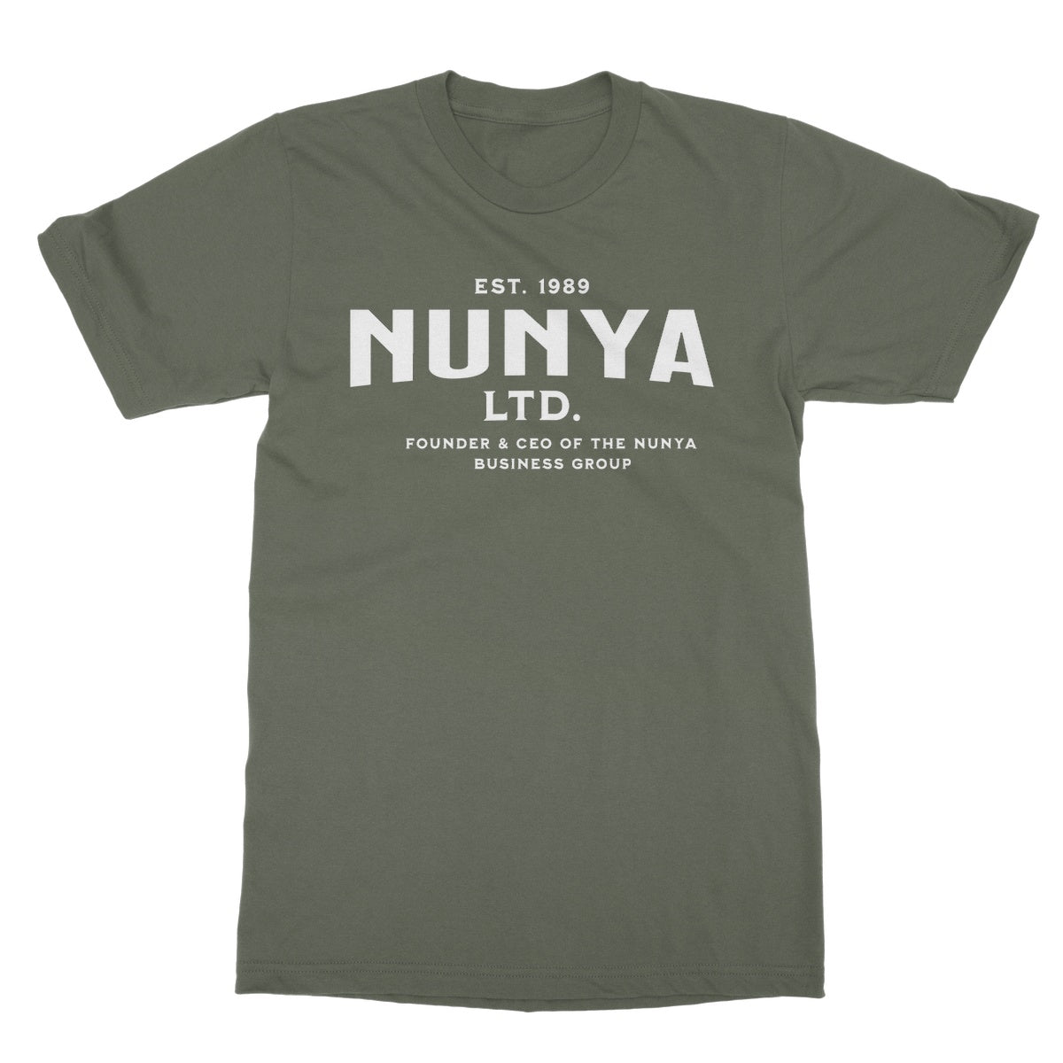 nunya business t shirt green