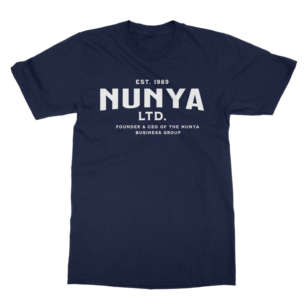 nunya business t shirt navy