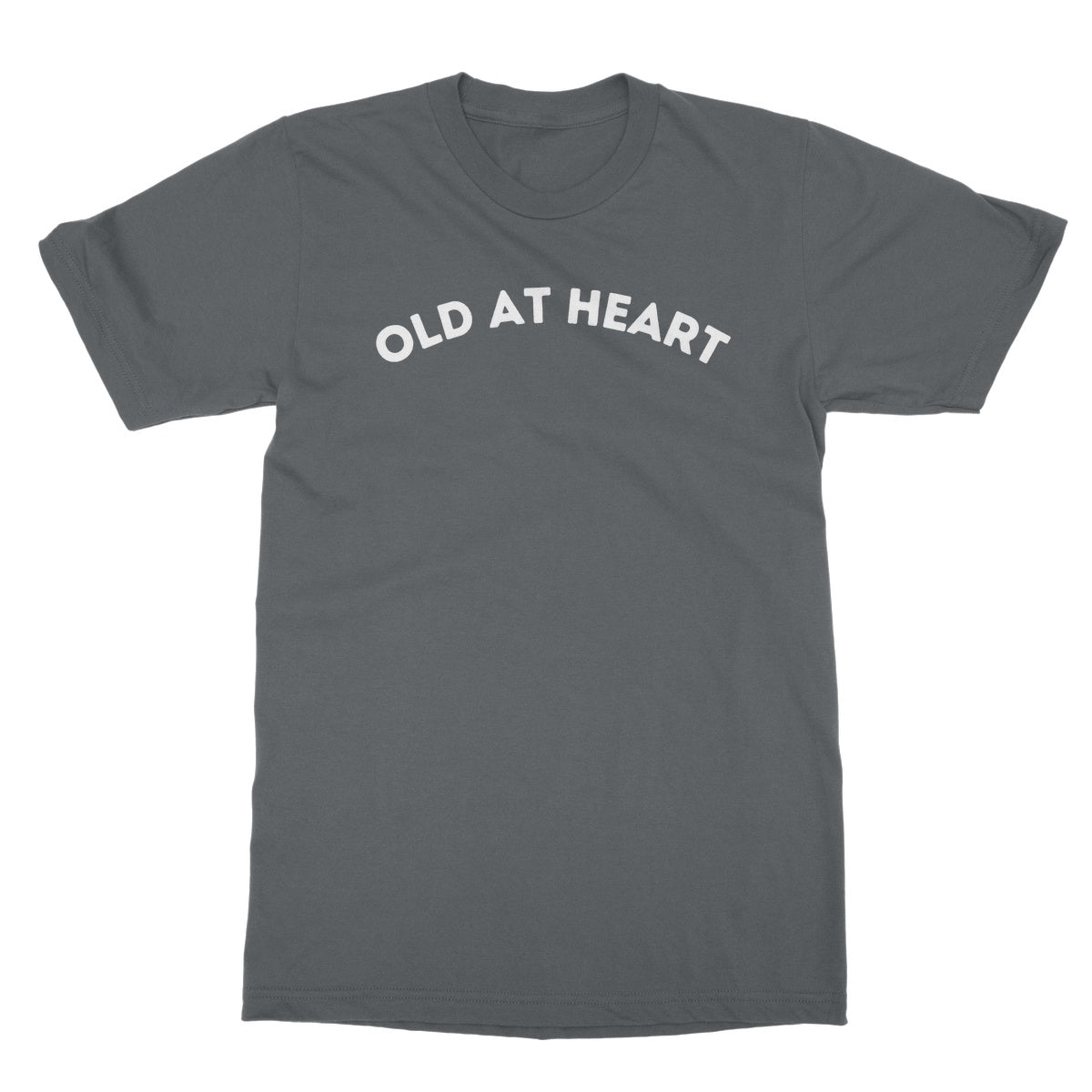 old at heart t shirt grey
