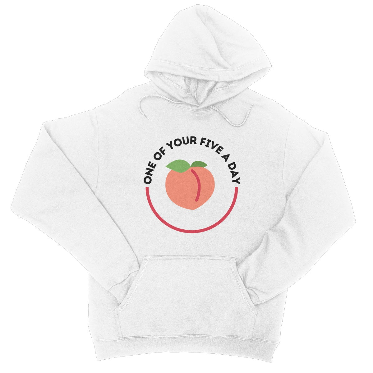 one of your five a day hoodie white
