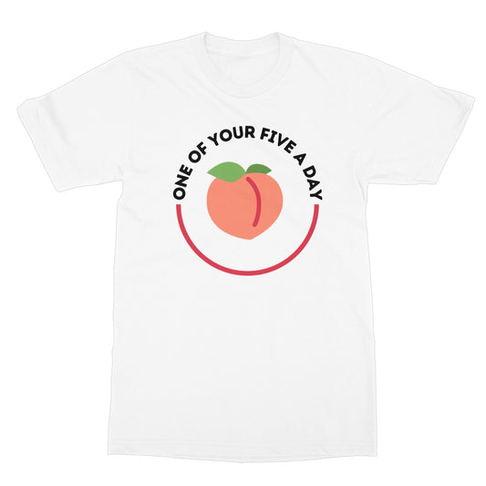 one of your five a day t shirt white