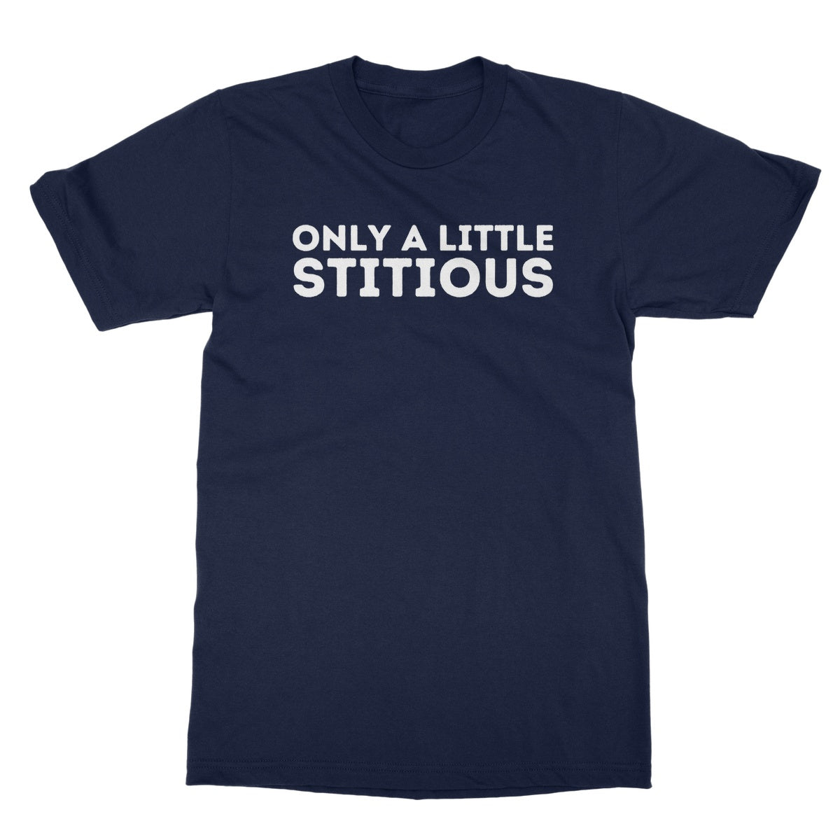 only a little stitious t shirt navy