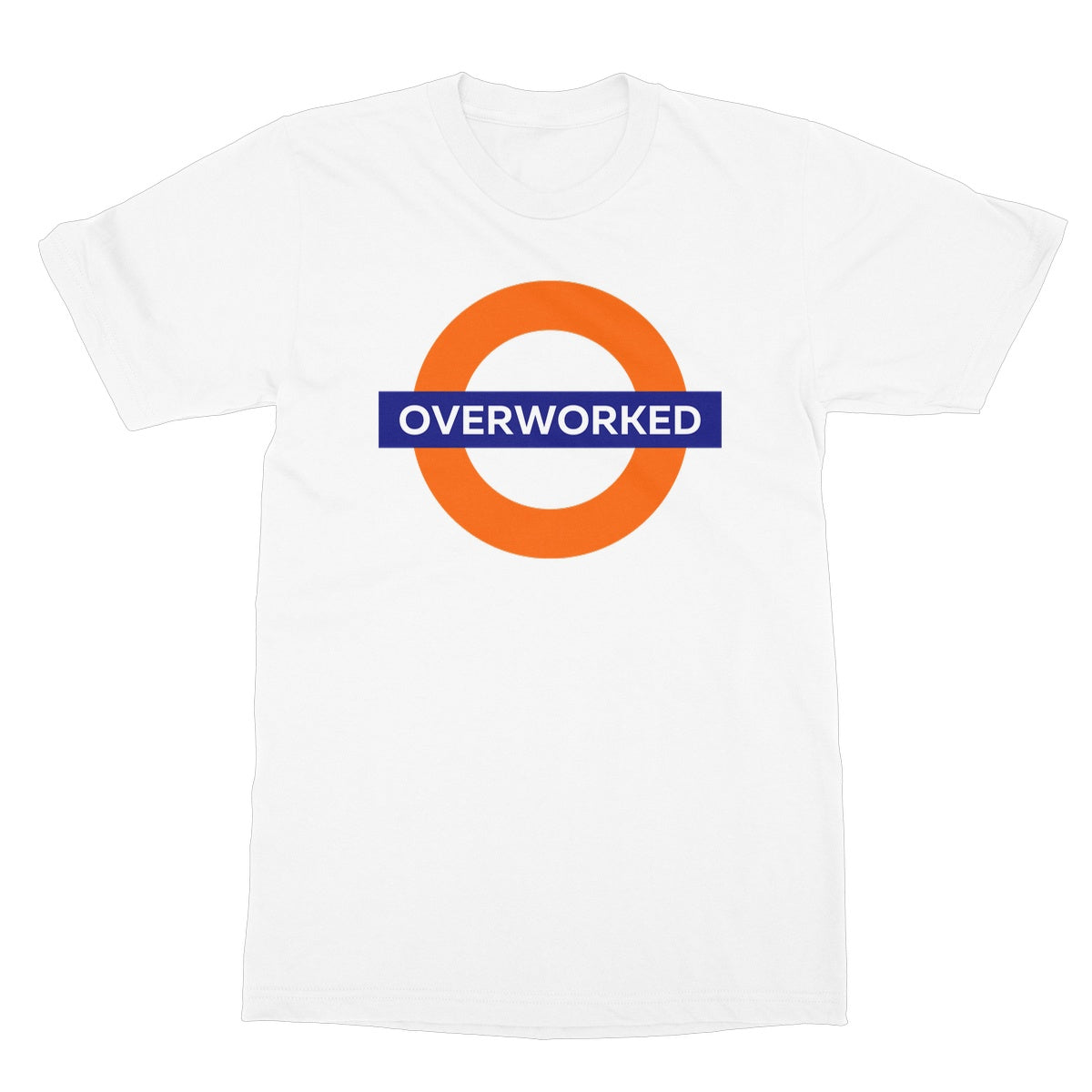 overworked t shirt white