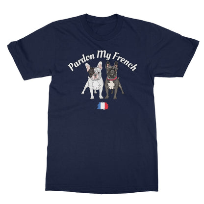 Pardon My French T-Shirt - Navy - Funny T-Shirt