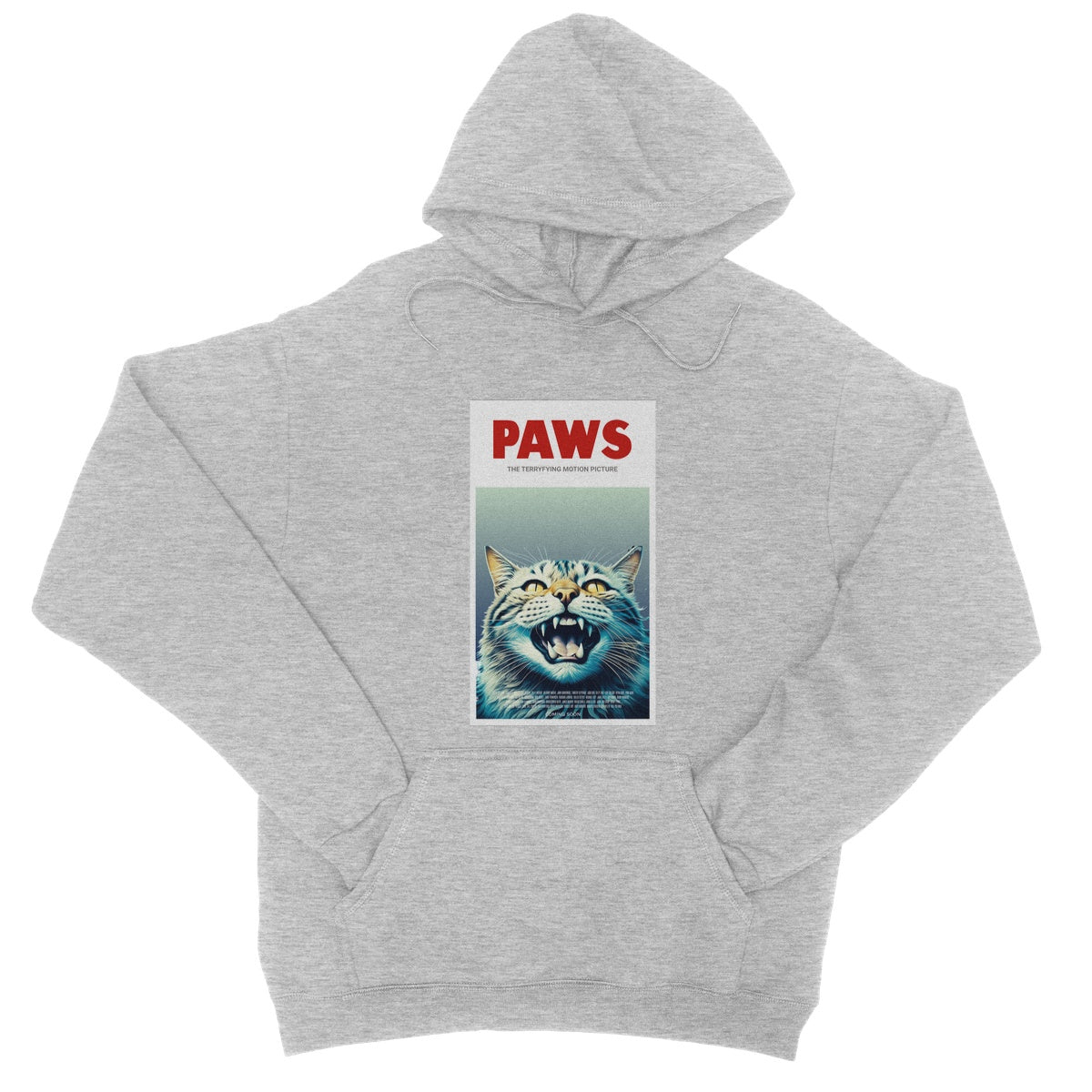 paws hoodie light grey