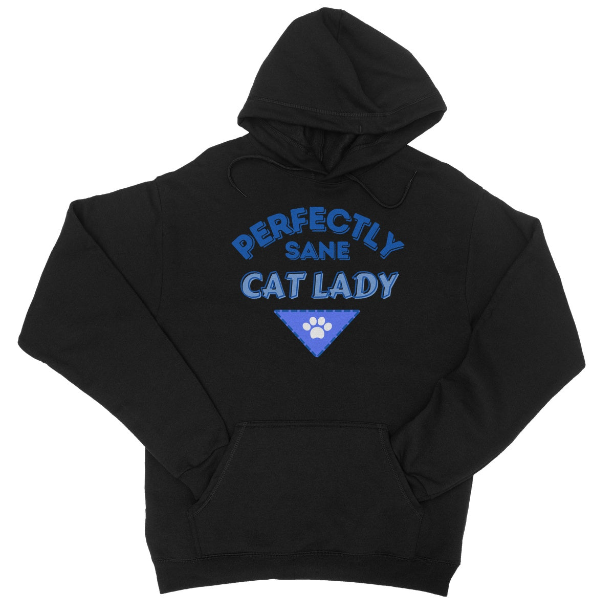 perfectly sane cat lady hoodie black