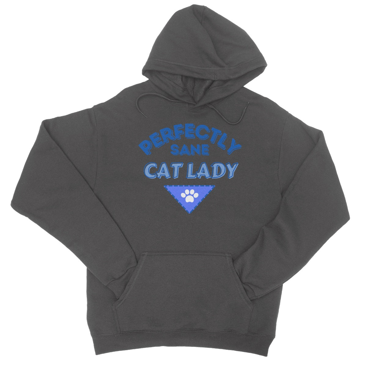 perfectly sane cat lady hoodie grey