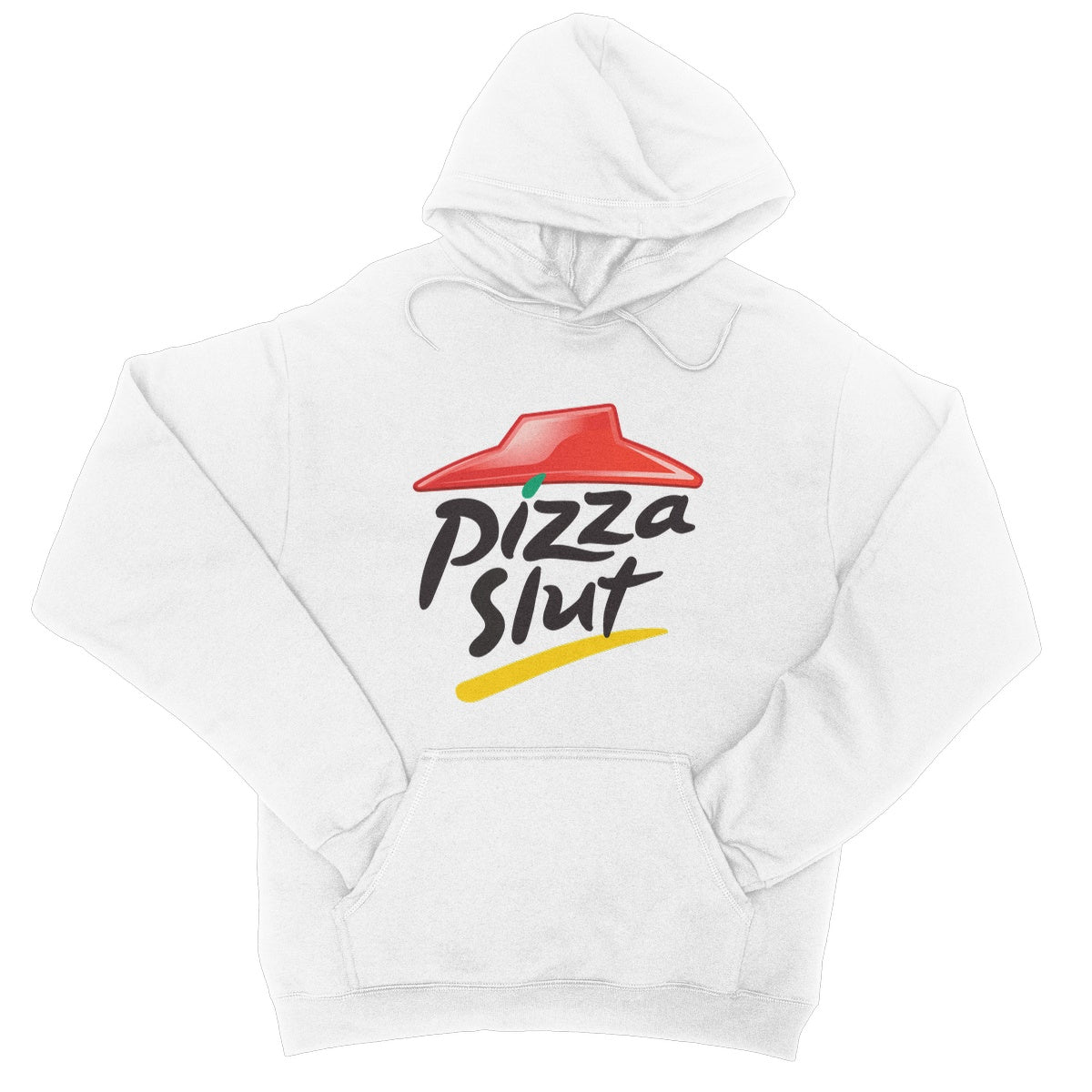 pizza slut hoodie white