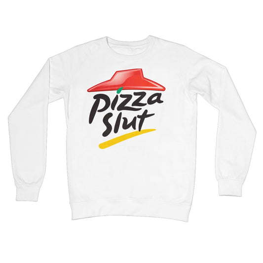 pizza slut jumper white