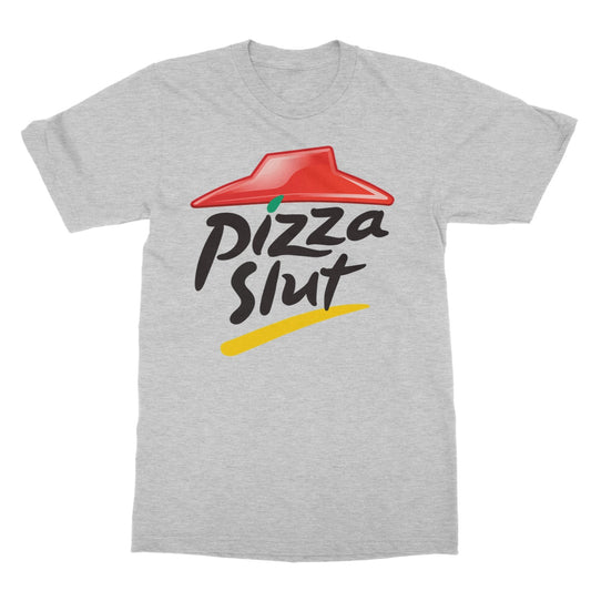 pizza slut t shirt grey