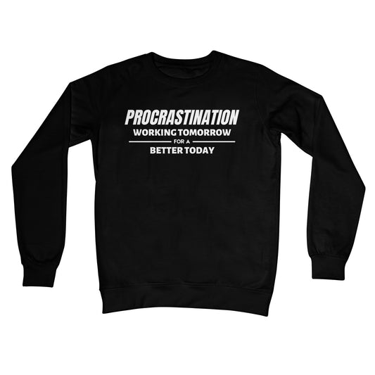 procrastination jumper black