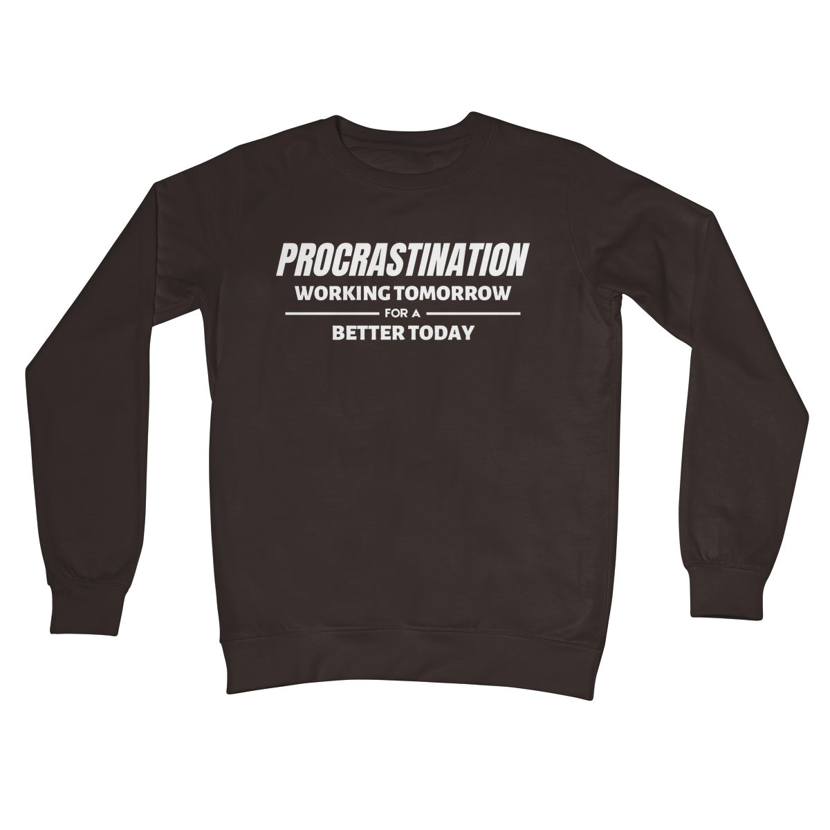 procrastination jumper brown