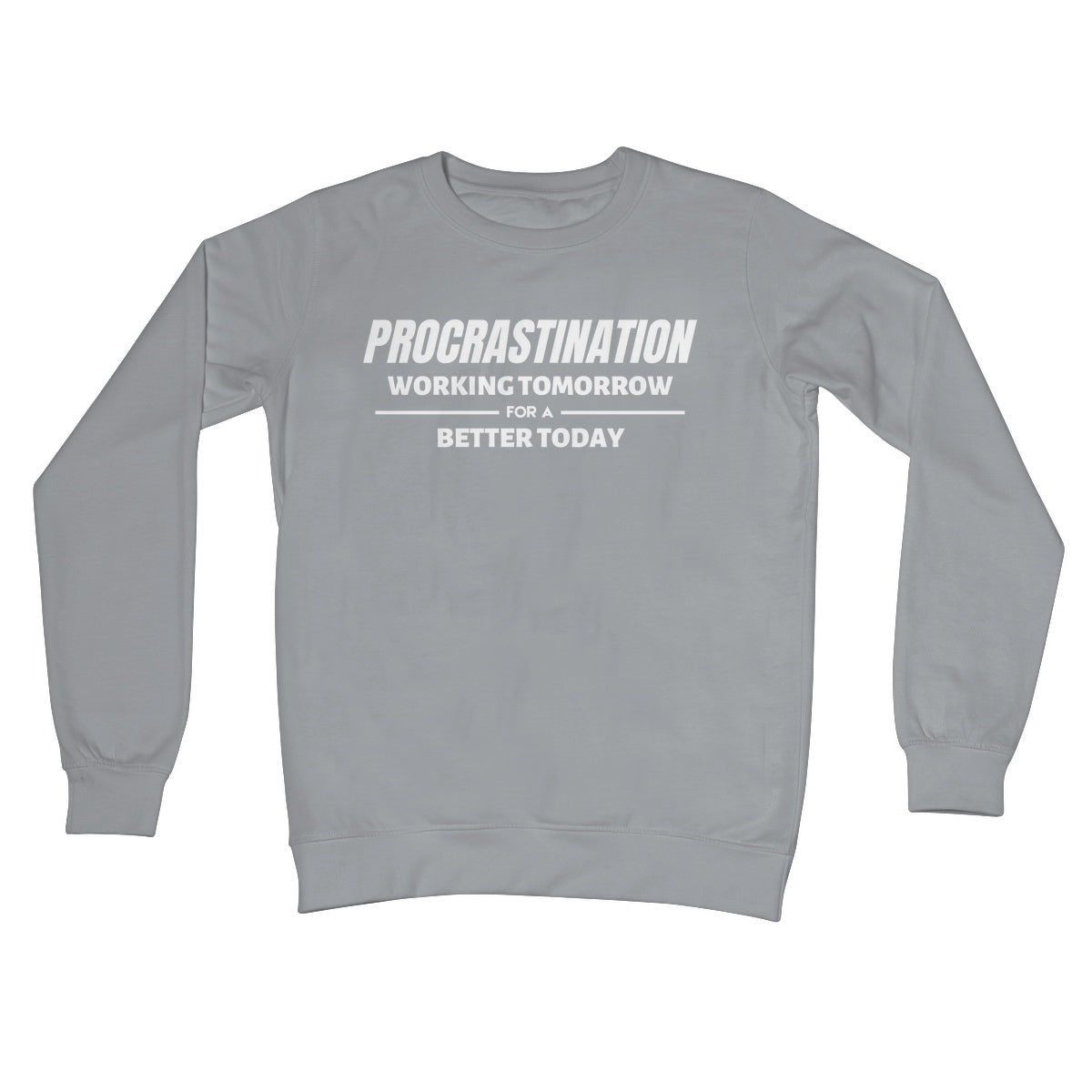 procrastination jumper grey
