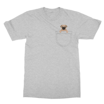 Pug In My Pocket T-Shirt - Sport Grey - Funny T-Shirt