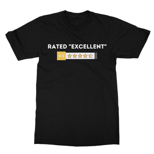 rated excellent t shirt black