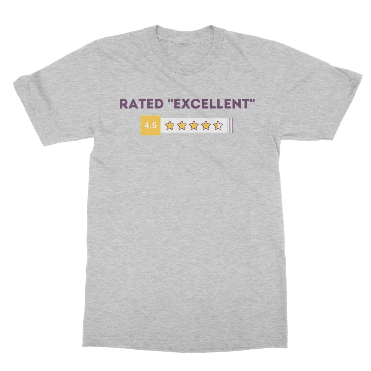 rated excellent t shirt grey