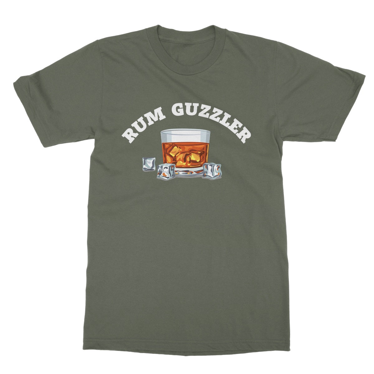 rum guzzler t shirt green