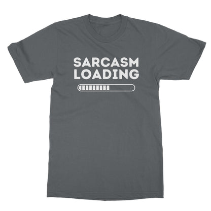 Sarcasm Loading T-Shirt - Charcoal - Funny T-Shirt