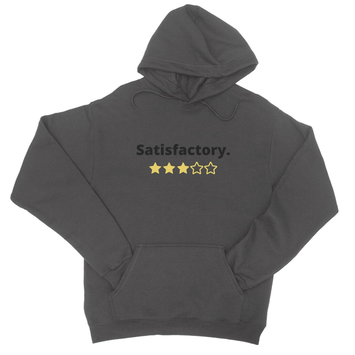 satisfactory hoodie grey