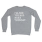see you next tuesday jumper grey