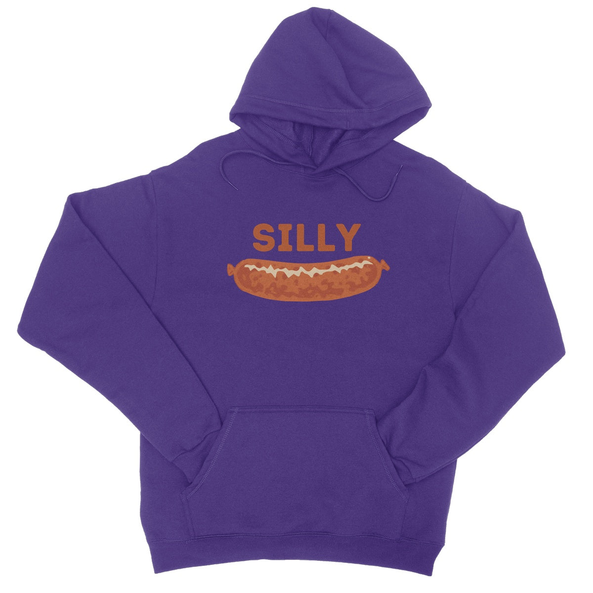 silly sausage hoodie purple