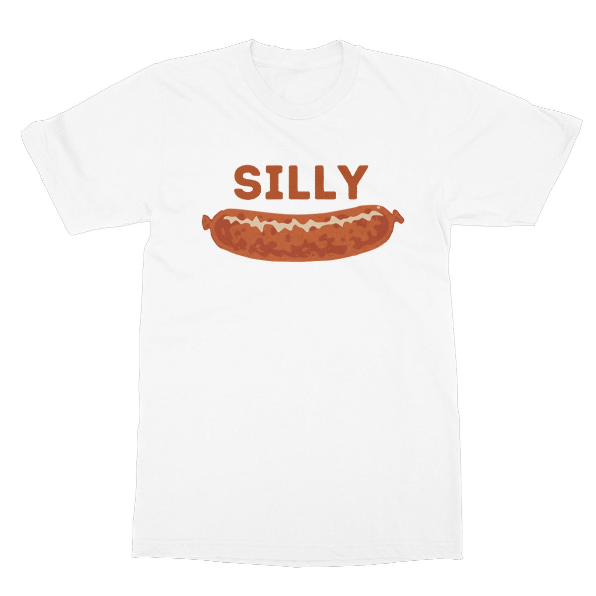 silly sausage t shirt white