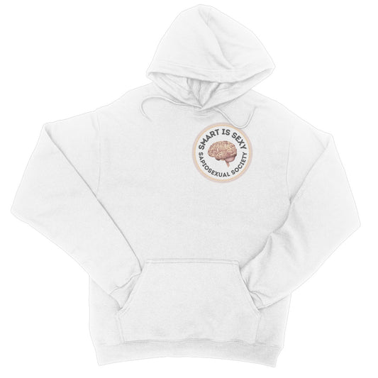 smart is sexy hoodie white