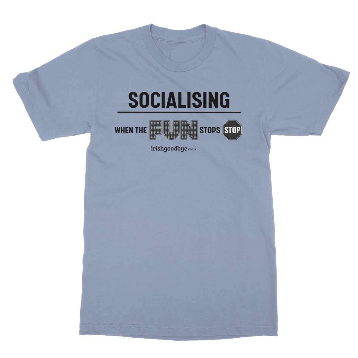 socialising introvert t shirt blue