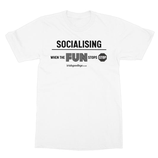 socialising introvert t shirt white