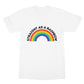 straight as a rainbow t shirt white