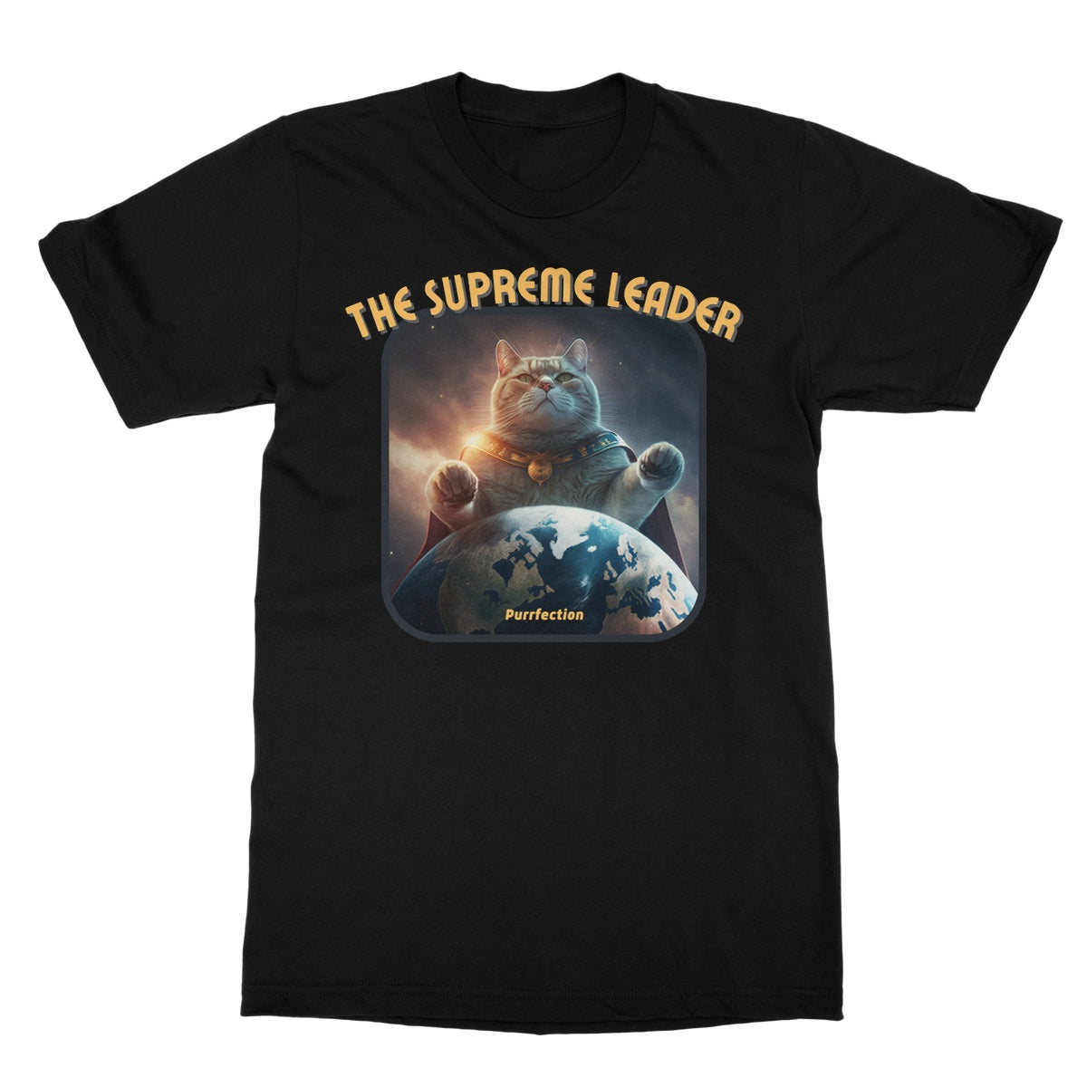 supreme cat leader t shirt black