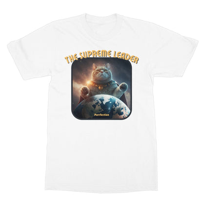 The Supreme Cat Leader T-Shirt - White - Funny T-Shirt