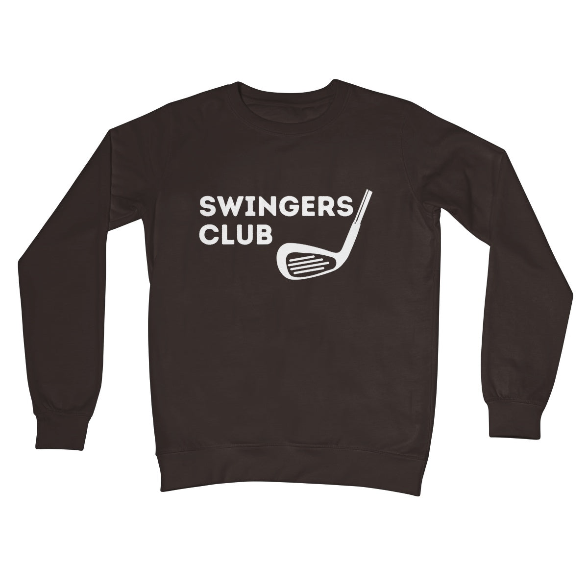 swingers club jumper brown