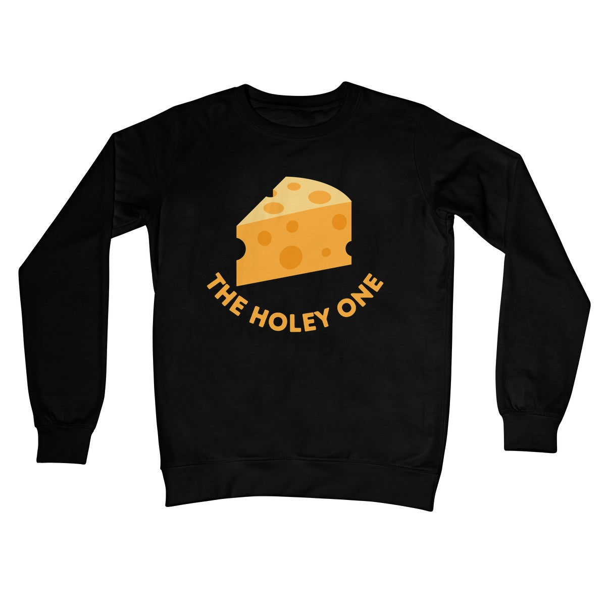 the holey cheese jumper black