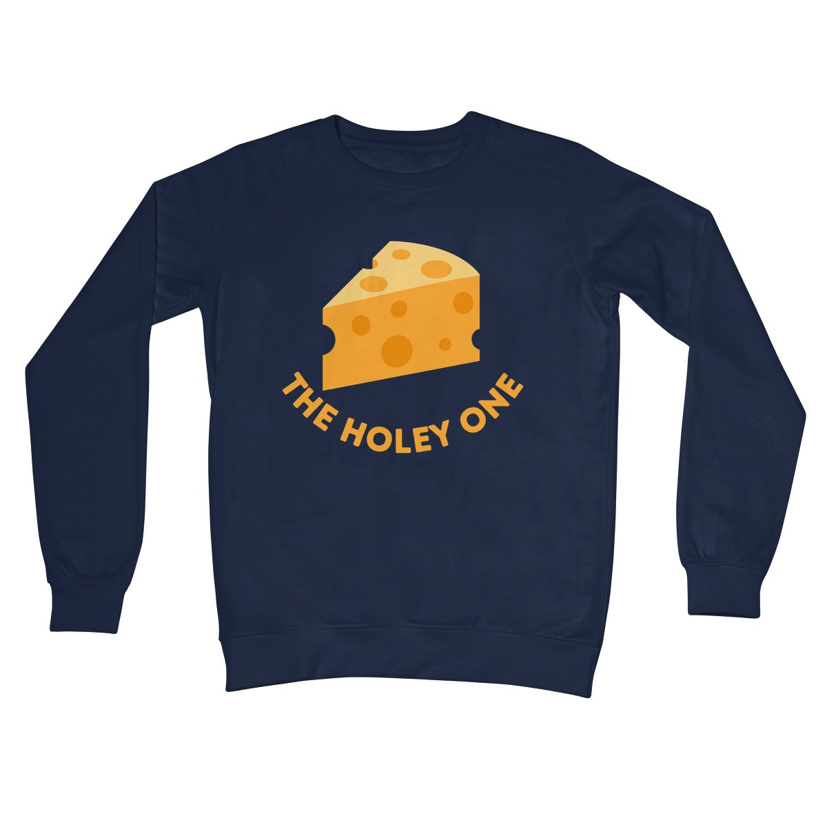 the holey cheese jumper navy