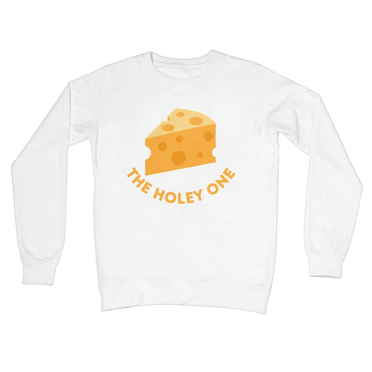 the holey cheese jumper white