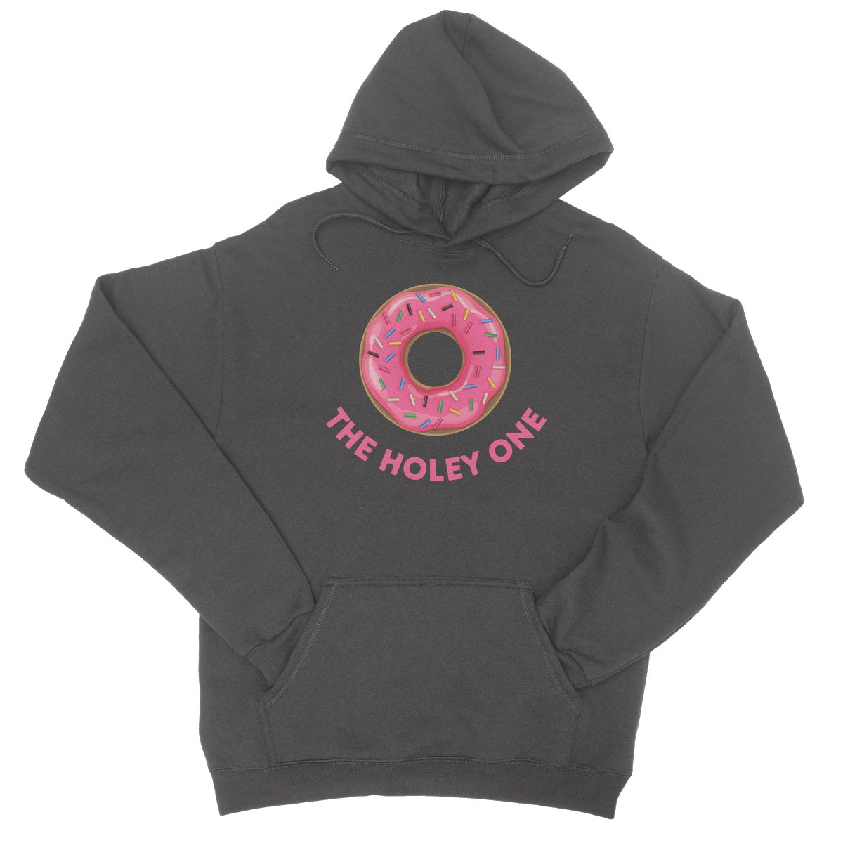 the holey donut hoodie grey