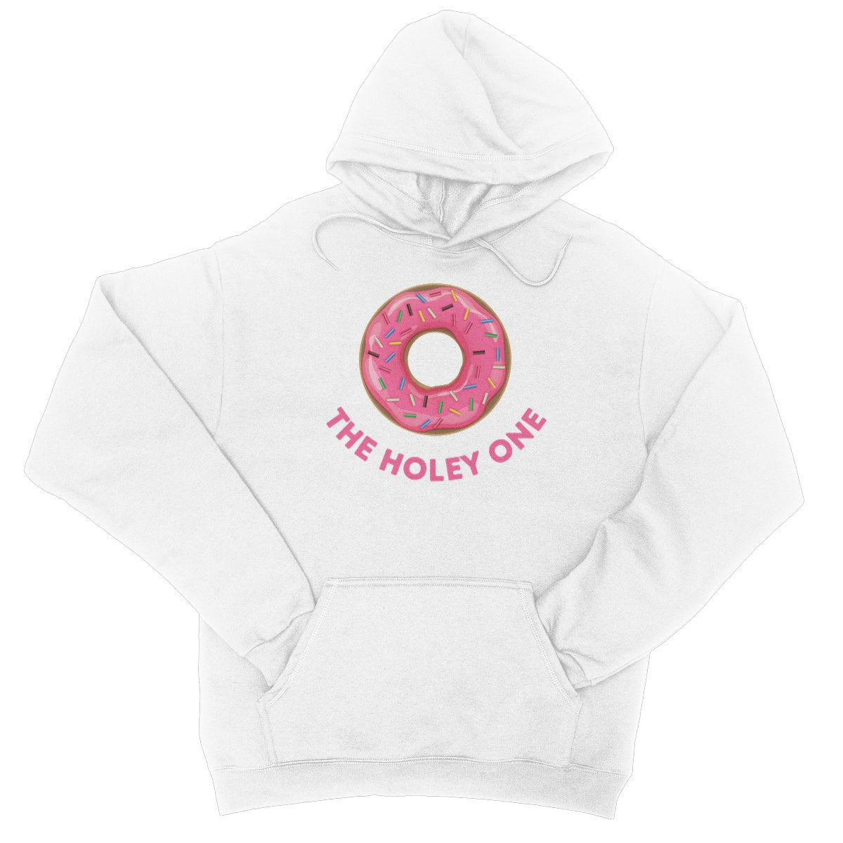 the holey donut hoodie white